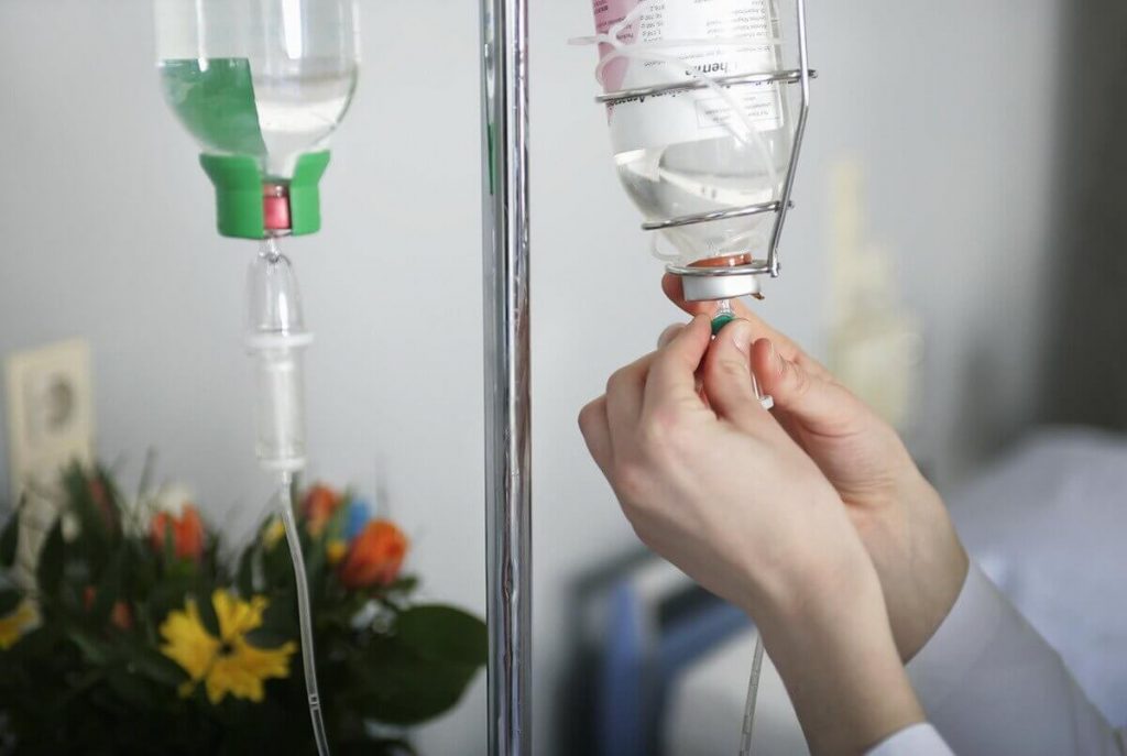 Why is there weakness after an IV drip?