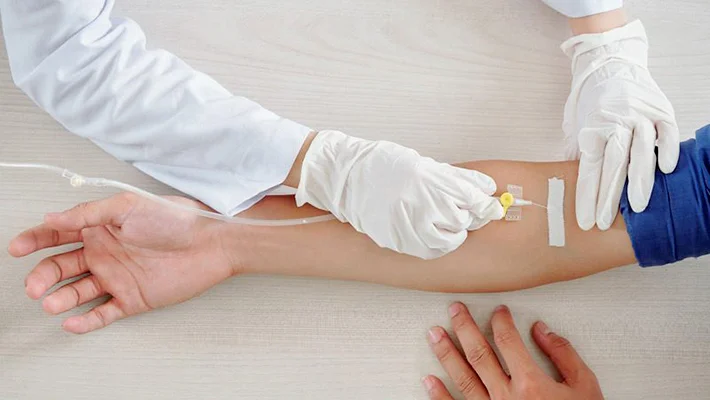 Why is there weakness after an IV drip?
